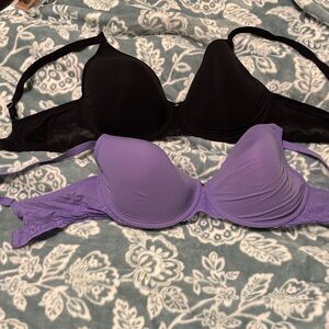 Natori Black and Purple Bliss Perfection size 38DDD Bras